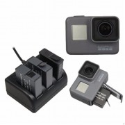 Зарядний пристрій потрійний для GoPro 5, 6, 7, 8