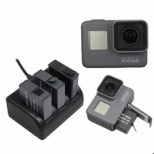 Зарядний пристрій потрійний для GoPro 5, 6, 7, 8