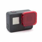 Червоний фільтр для дайвингу для GoPro Hero 5, 6, 7, 2018 Black на камеру